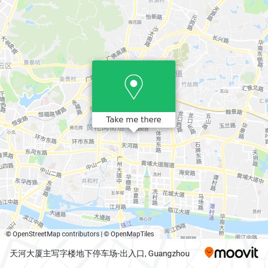 天河大厦主写字楼地下停车场-出入口 map