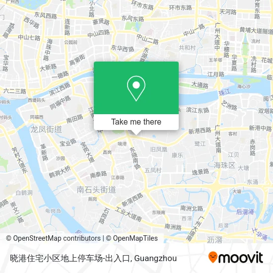 晓港住宅小区地上停车场-出入口 map