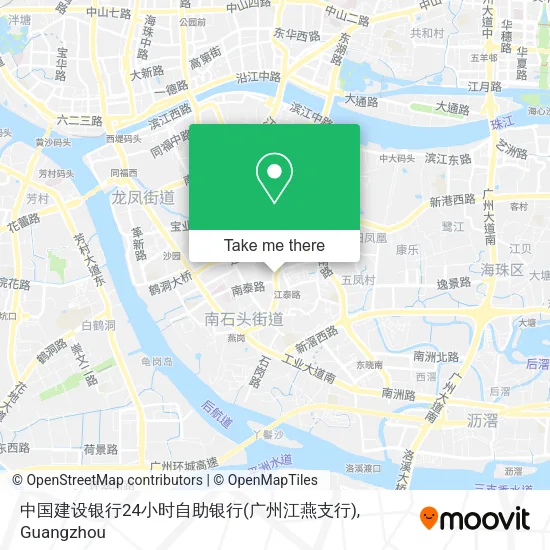 中国建设银行24小时自助银行(广州江燕支行) map
