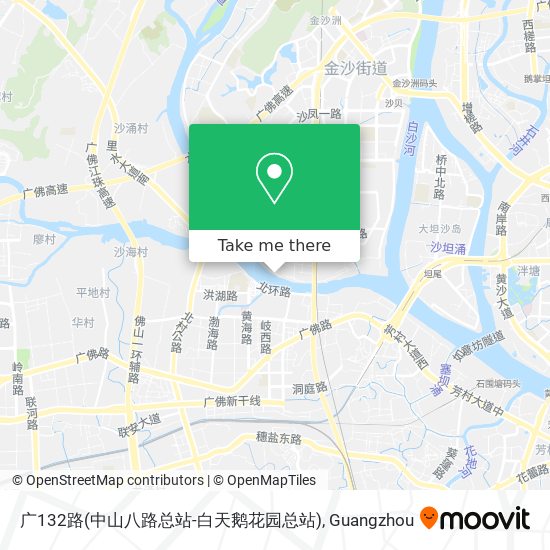 广132路(中山八路总站-白天鹅花园总站) map