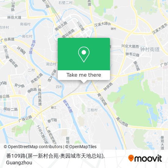 番109路(屏一新村合苑-奥园城市天地总站) map