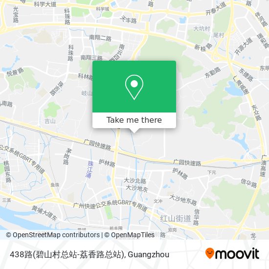 438路(碧山村总站-荔香路总站) map
