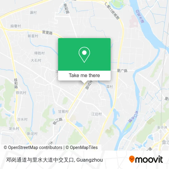 邓岗通道与里水大道中交叉口 map