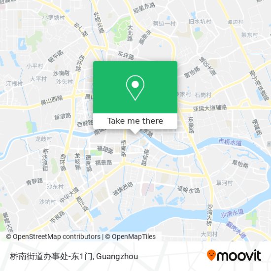 桥南街道办事处-东1门 map