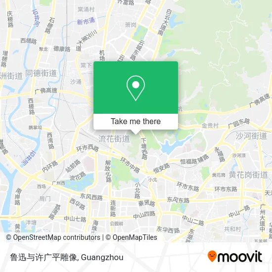 鲁迅与许广平雕像 map