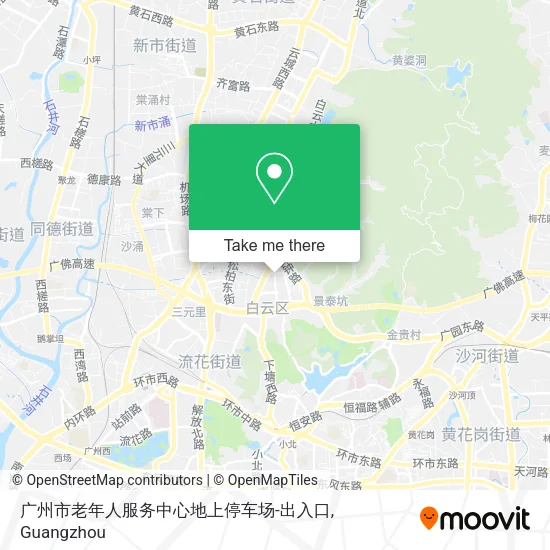 广州市老年人服务中心地上停车场-出入口 map