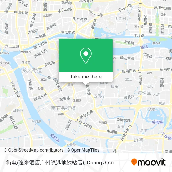 街电(逸米酒店广州晓港地铁站店) map