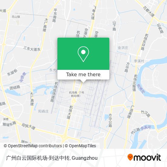 广州白云国际机场-到达中转 map