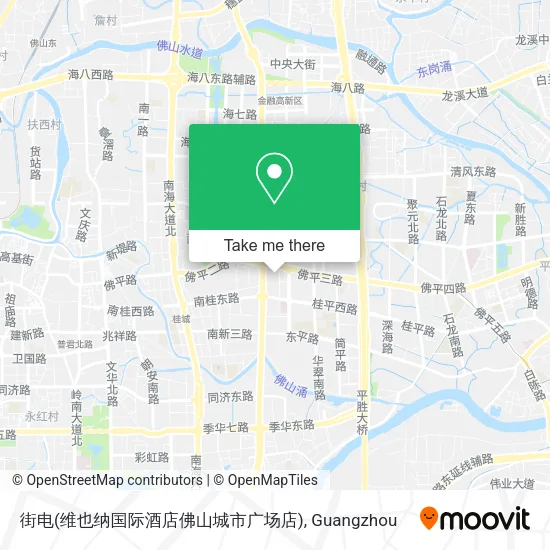 街电(维也纳国际酒店佛山城市广场店) map