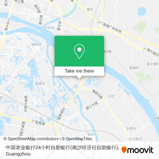 中国农业银行24小时自助银行(南沙经济社自助银行) map
