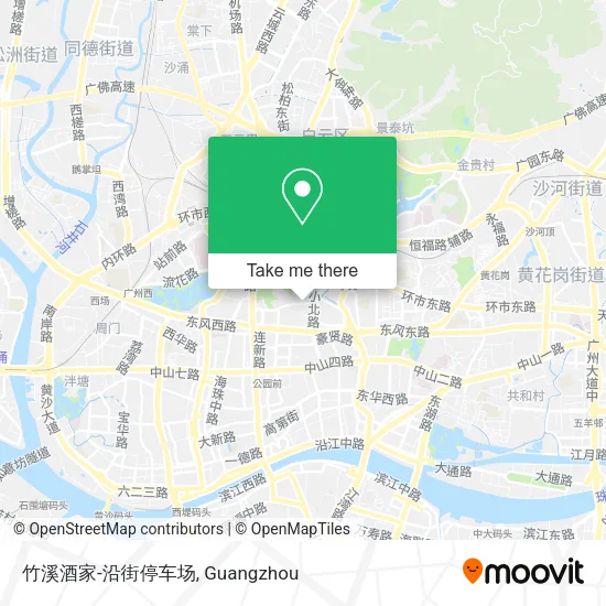 竹溪酒家-沿街停车场 map