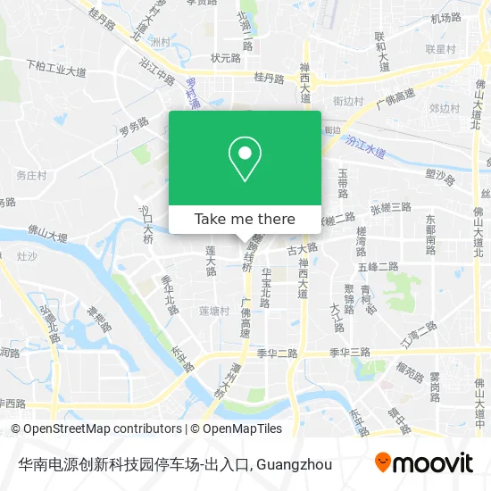 华南电源创新科技园停车场-出入口 map