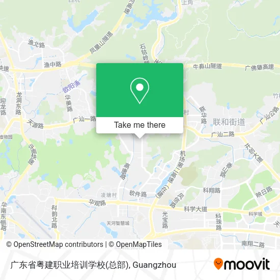 广东省粤建职业培训学校(总部) map