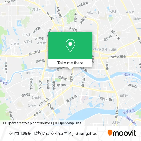 广州供电局充电站(哈街商业街西区) map