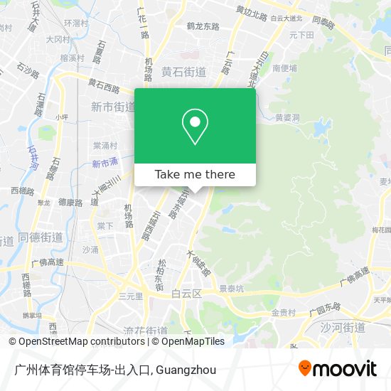 广州体育馆停车场-出入口 map
