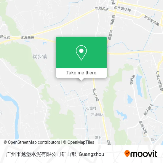广州市越堡水泥有限公司矿山部 map