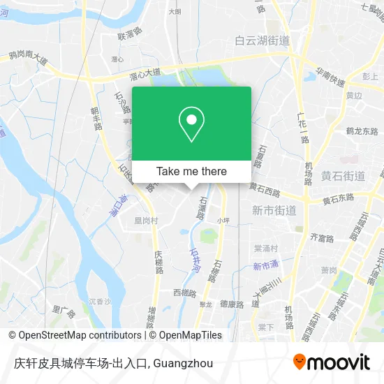 庆轩皮具城停车场-出入口 map