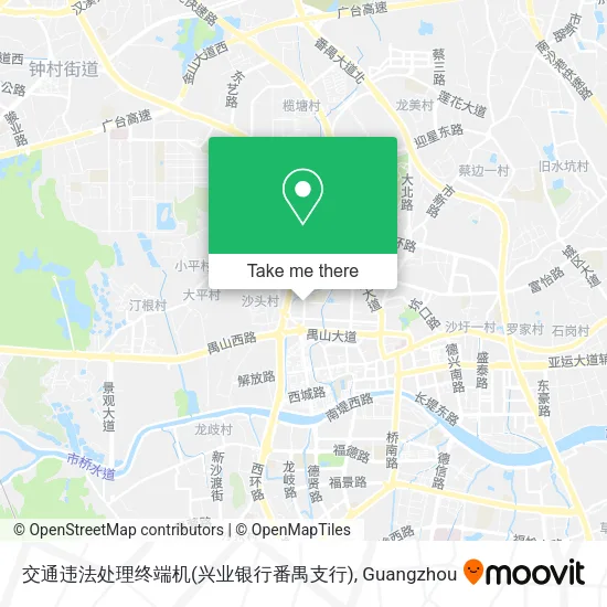 交通违法处理终端机(兴业银行番禺支行) map