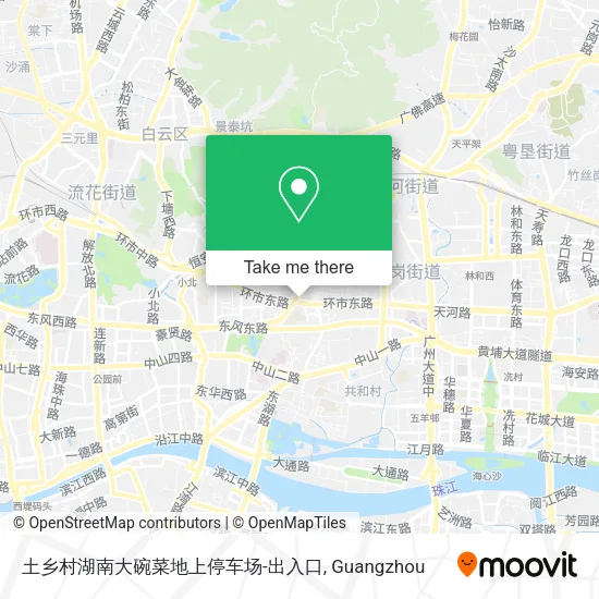 土乡村湖南大碗菜地上停车场-出入口 map