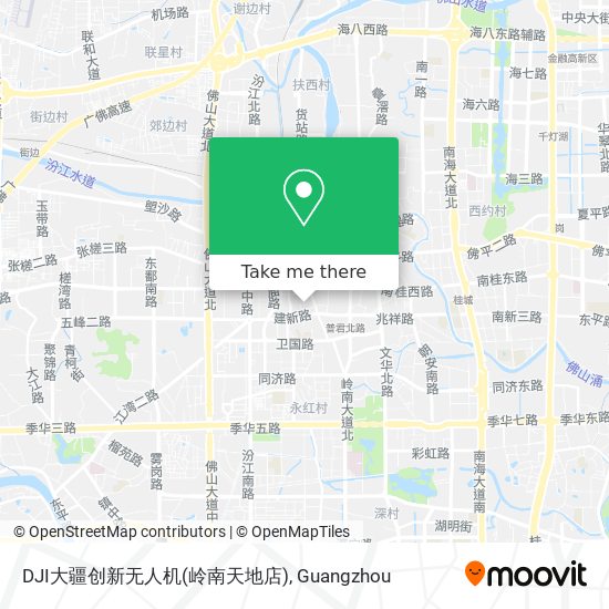 DJI大疆创新无人机(岭南天地店) map