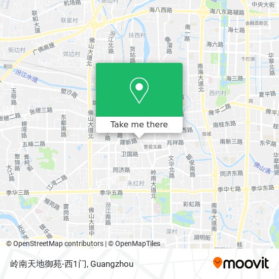 岭南天地御苑-西1门 map