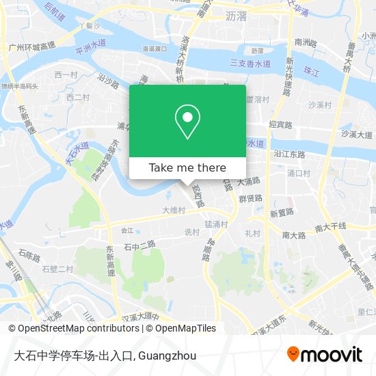 大石中学停车场-出入口 map