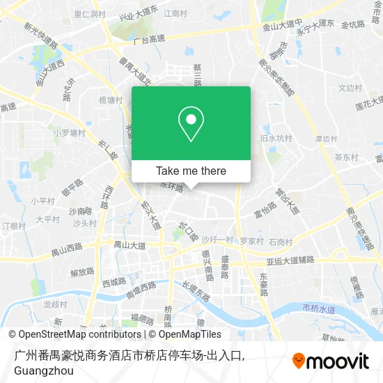 广州番禺豪悦商务酒店市桥店停车场-出入口 map