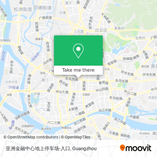 亚洲金融中心地上停车场-入口 map