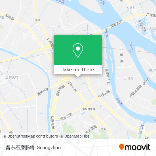 留东石磨肠粉 map
