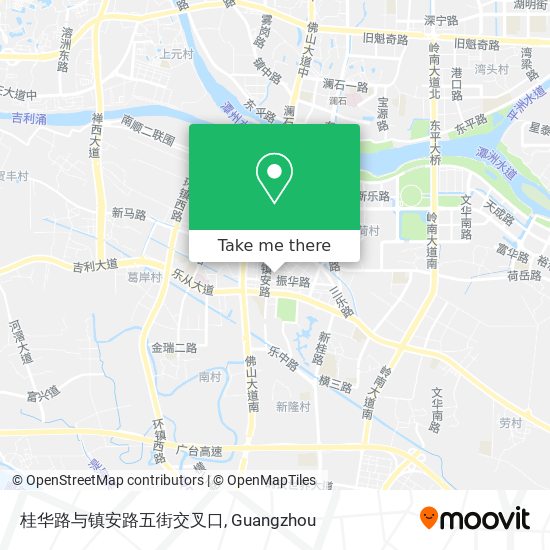 桂华路与镇安路五街交叉口 map