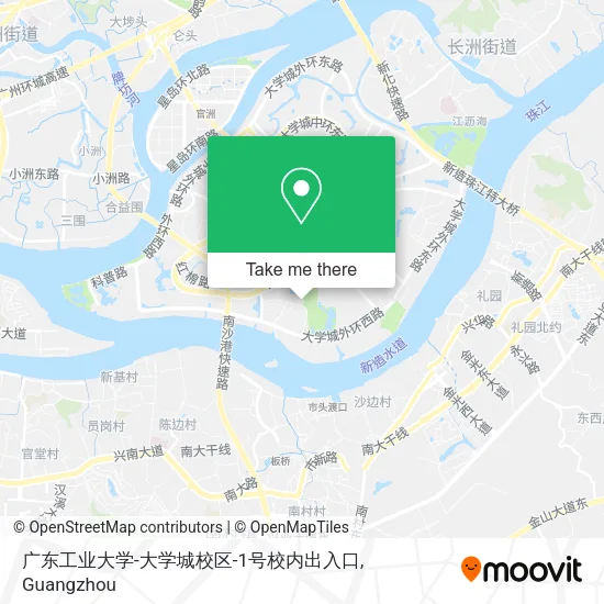 广东工业大学-大学城校区-1号校内出入口 map