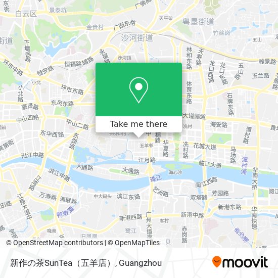 新作の茶SunTea（五羊店） map