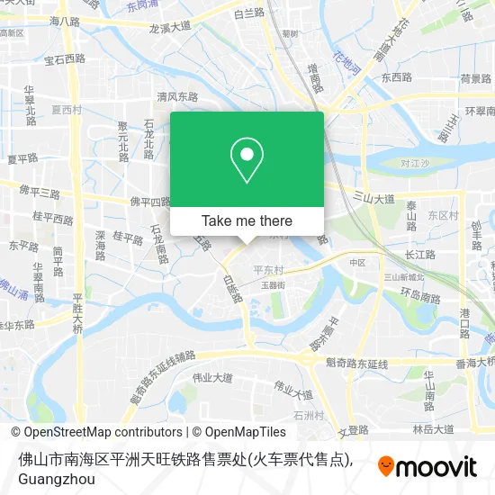 佛山市南海区平洲天旺铁路售票处(火车票代售点) map