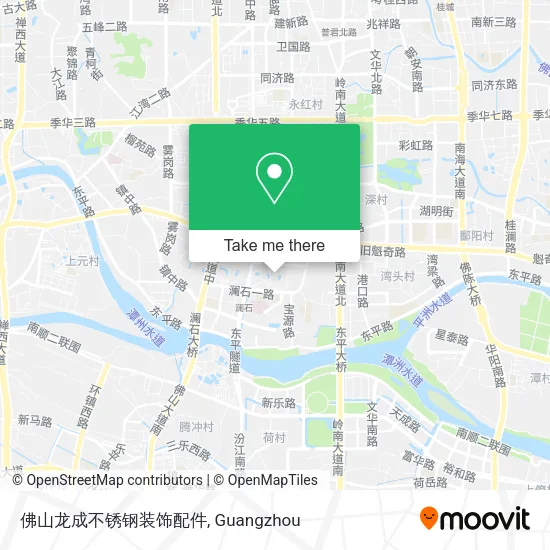 佛山龙成不锈钢装饰配件 map