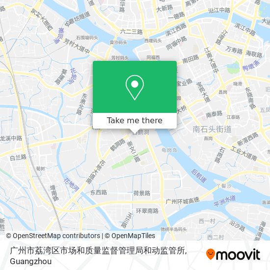 广州市荔湾区市场和质量监督管理局和动监管所 map