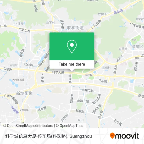科学城信息大厦-停车场(科珠路) map