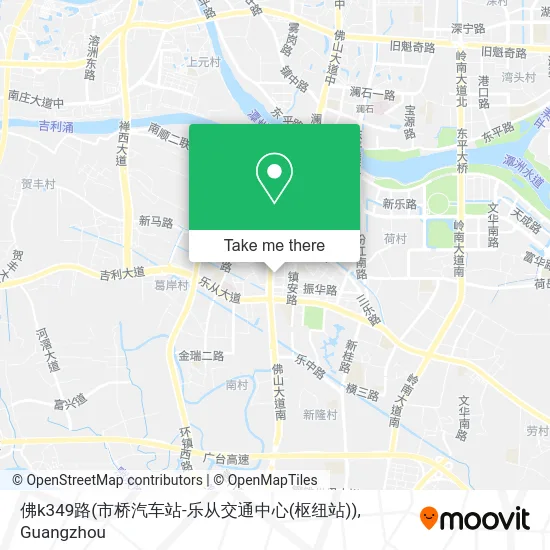 佛k349路(市桥汽车站-乐从交通中心(枢纽站)) map
