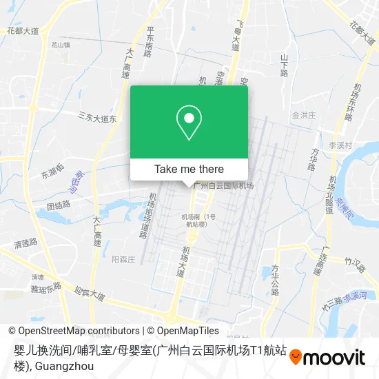 婴儿换洗间/哺乳室/母婴室(广州白云国际机场T1航站楼) map