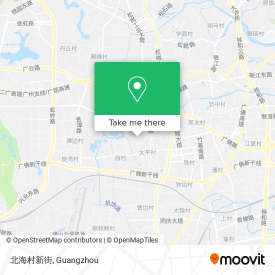 北海村新街 map