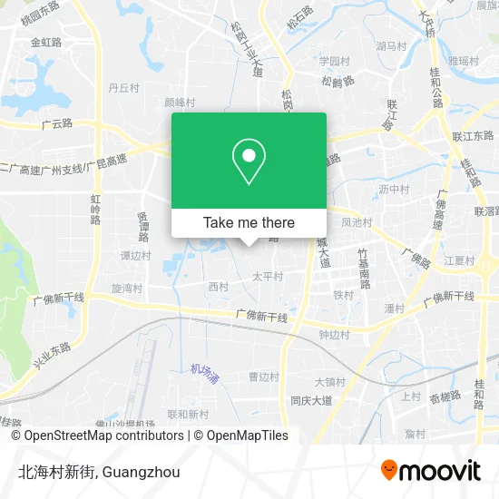 北海村新街 map