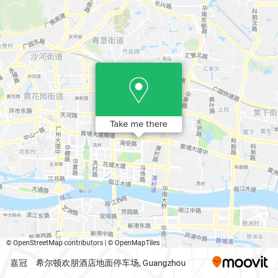 嘉冠　希尔顿欢朋酒店地面停车场 map