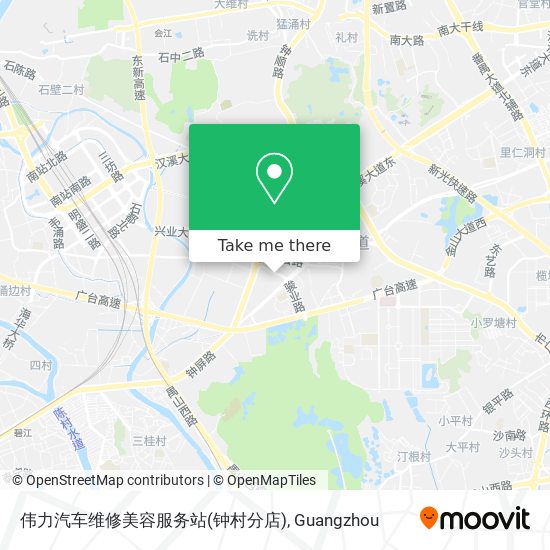 伟力汽车维修美容服务站(钟村分店) map