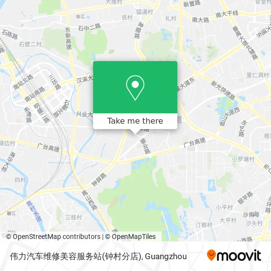 伟力汽车维修美容服务站(钟村分店) map