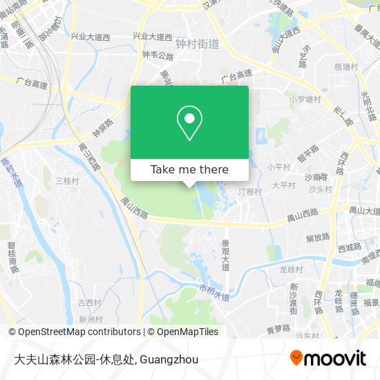 大夫山森林公园-休息处 map