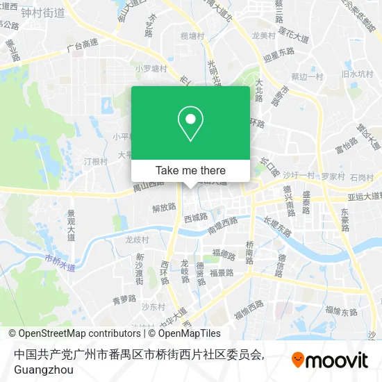 中国共产党广州市番禺区市桥街西片社区委员会 map