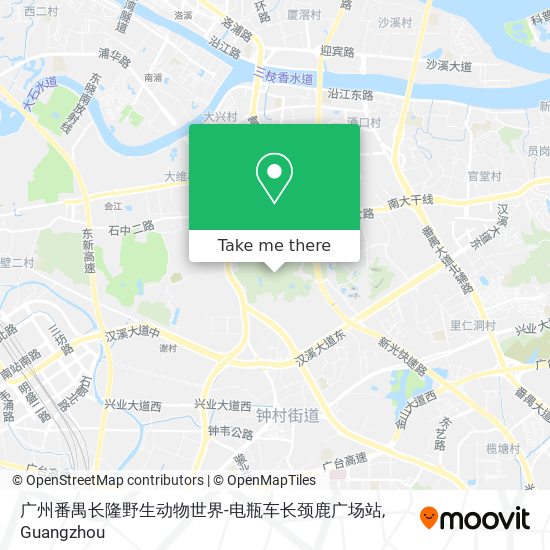 广州番禺长隆野生动物世界-电瓶车长颈鹿广场站 map
