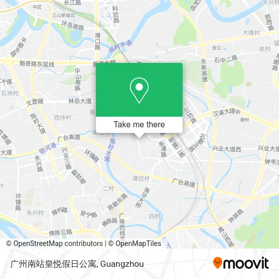广州南站皇悦假日公寓 map