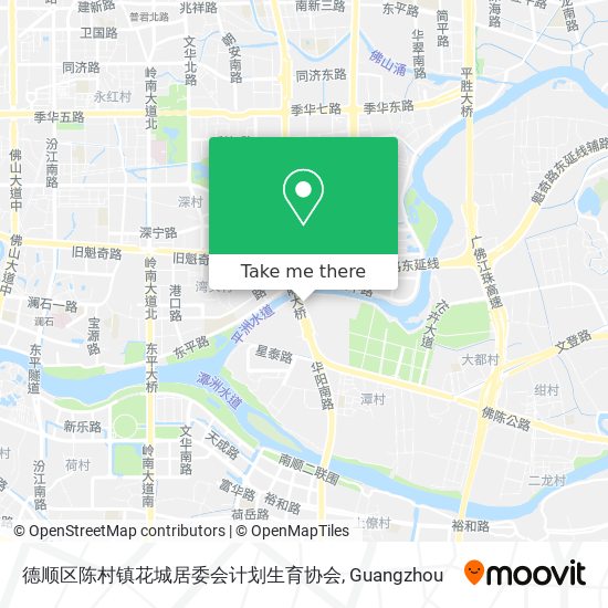 德顺区陈村镇花城居委会计划生育协会 map