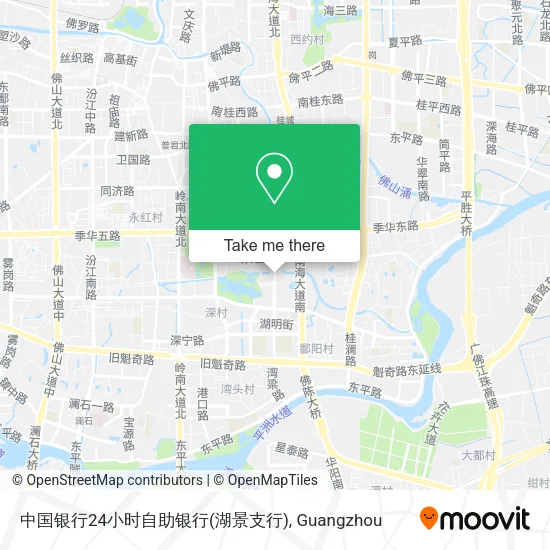 中国银行24小时自助银行(湖景支行) map