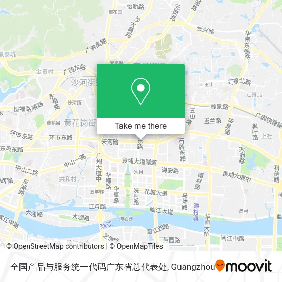 全国产品与服务统一代码广东省总代表处 map